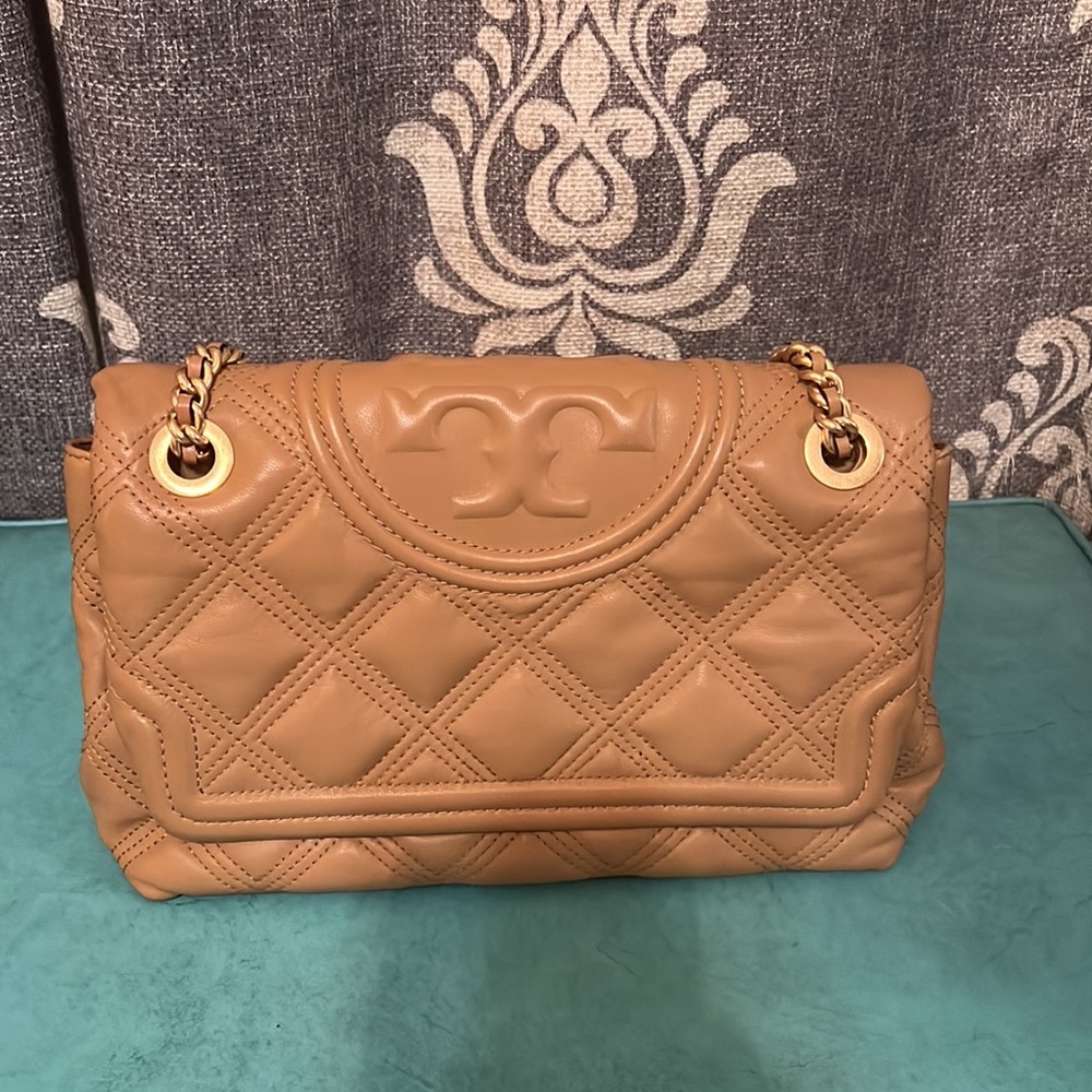 Tory Burch Soft Fleming convertible shoulder bag. Duster bag included.